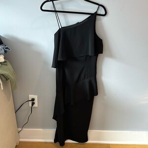 Keepsake Asymmetrical Ruffle Dress